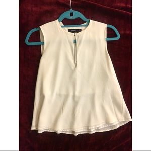 • theory • white silk blouse